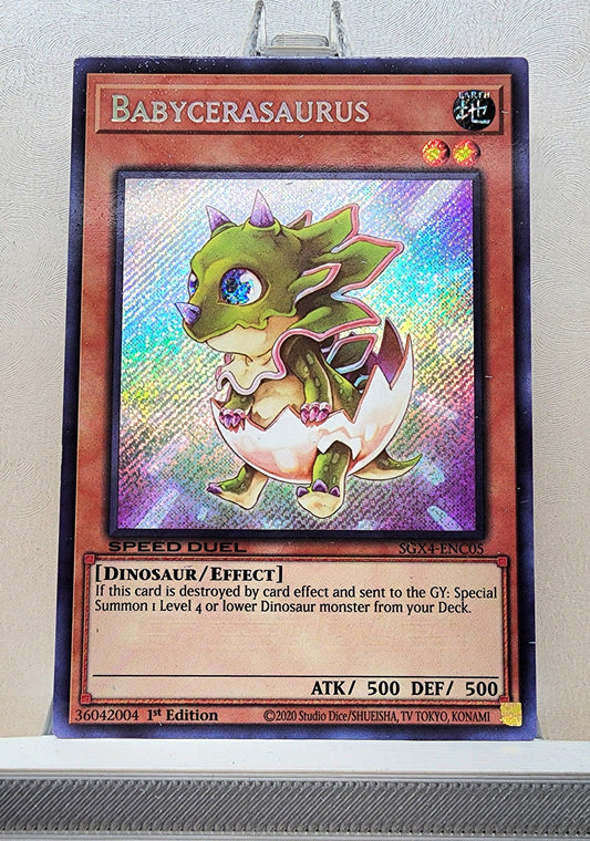 Yugioh! 1x Babycerasaurus (SGX4 - Secret Rare) 1st Edition