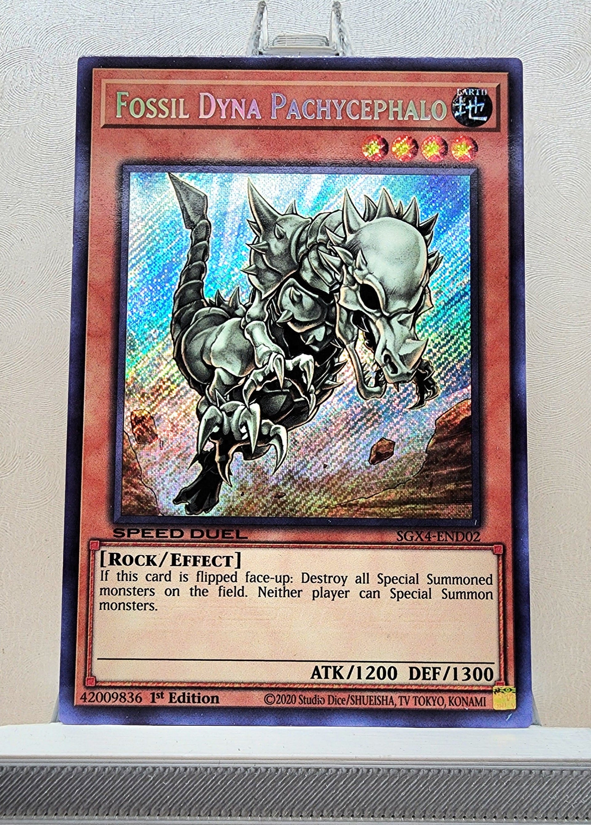 Yugioh! 1x Fossil Dyna Pachycephalo (SGX4 - Secret Rare) 1st Edition KAWAIII SUSHI Yugioh! 1x Fossil Dyna Pachycephalo (SGX4 - Secret Rare) 1st Edition KAWAIII SUSHI