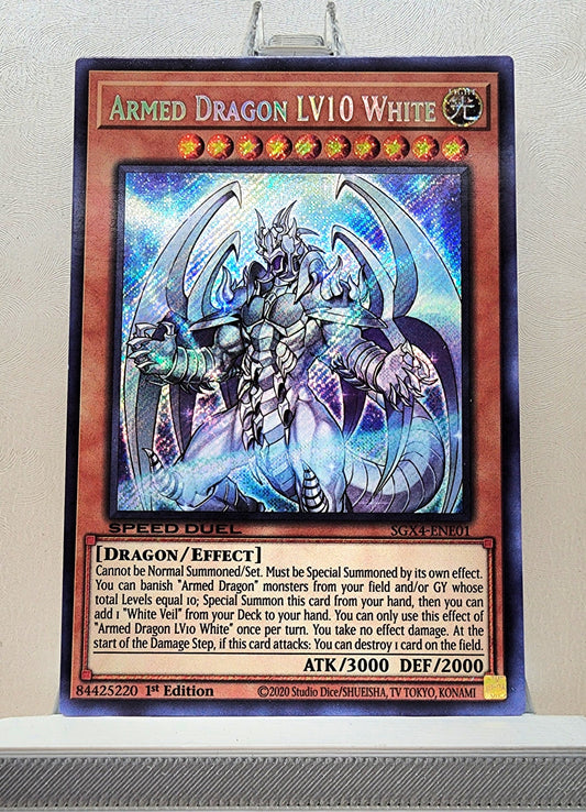 Yugioh! 1x Armed Dragon LV10 White (SGX4 - Secret Rare) 1st Edition