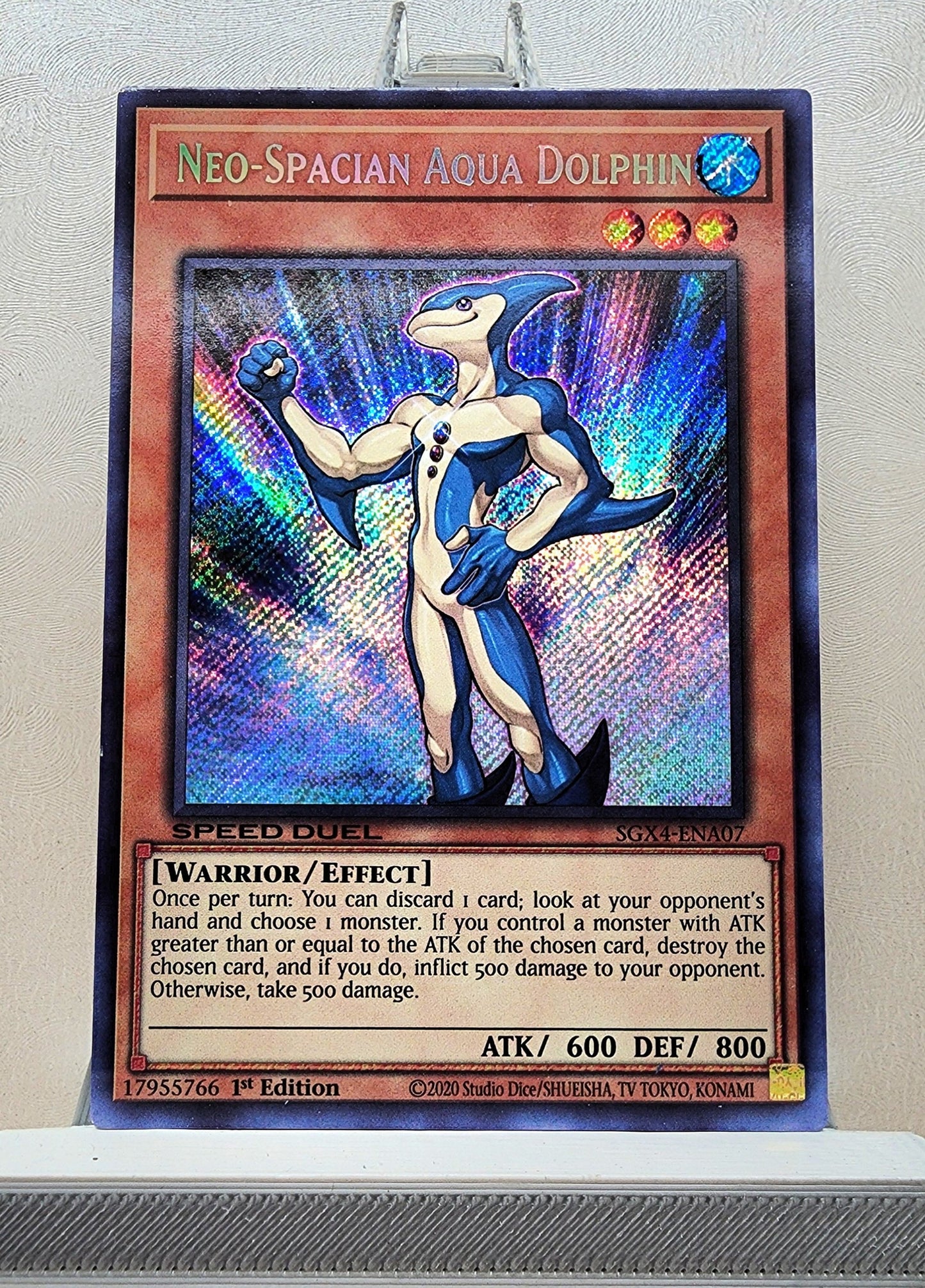 Yugioh! 1x Neo-Spacian Aqua Dolphin (SGX4 - Secret Rare) 1st Edition