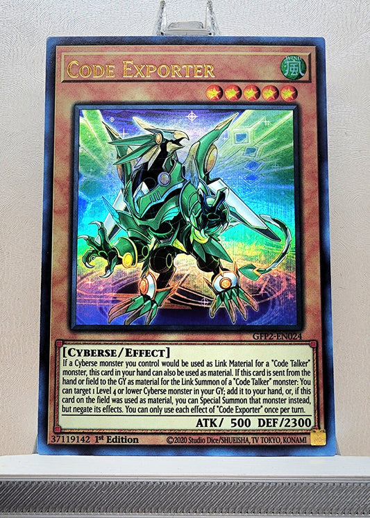 Yugioh! 1x Code Exporter (GFP2 - Ultra Rare) 1st Edition