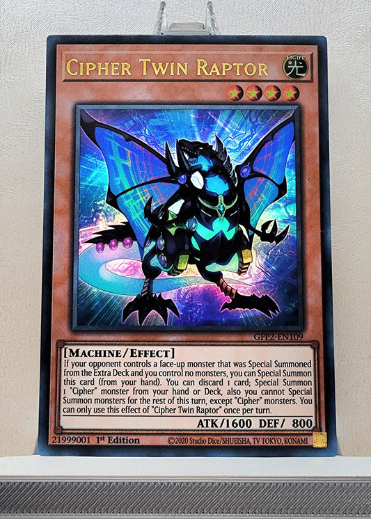 Yugioh! 1x Cipher Twin Raptor (GFP2 - Ultra Rare) 1st Edition