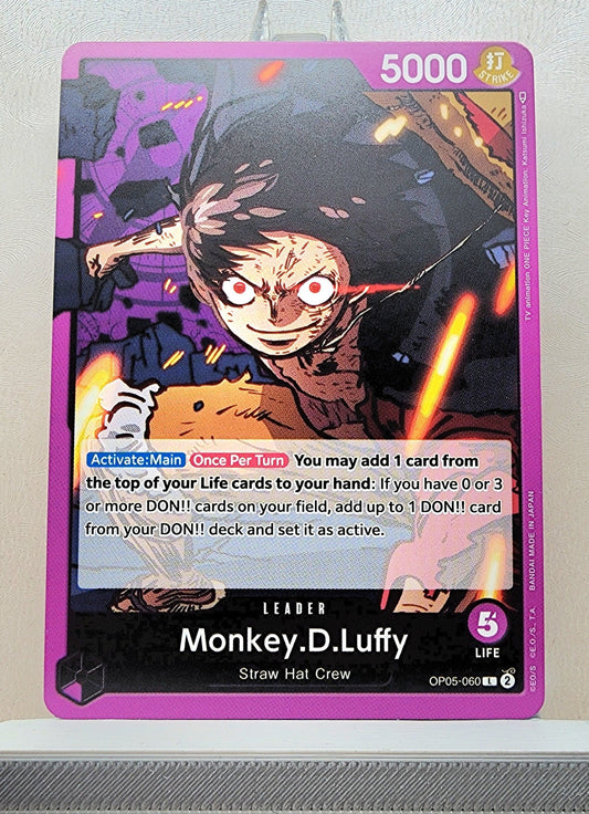 One Piece English! 1x Monkey D Luffy (OP05-060 - Leader)