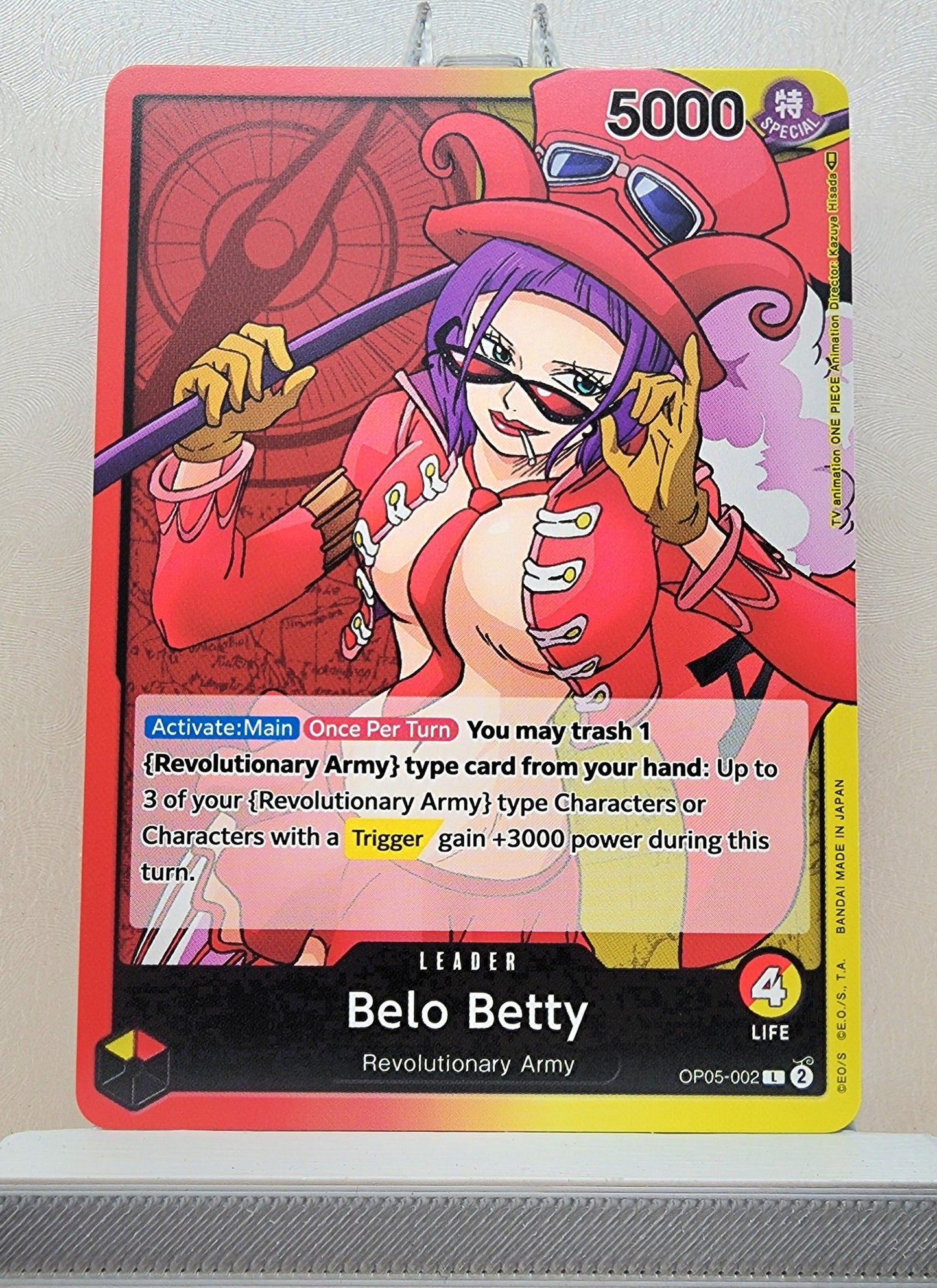 One Piece English! 1x Belo Betty (OP05-002 - Leader)