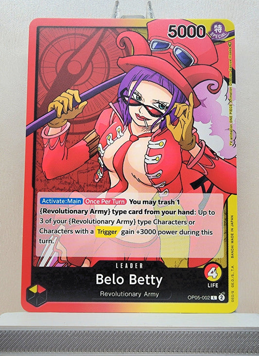 One Piece English! 1x Belo Betty (OP05-002 - Leader)