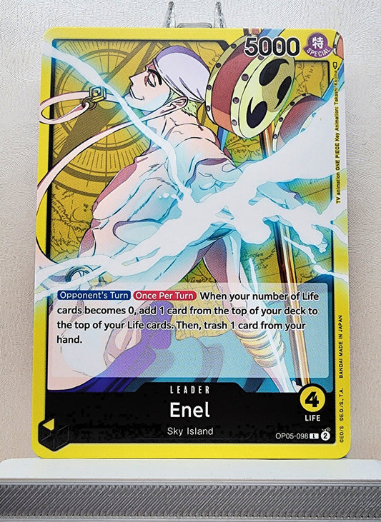 One Piece English! 1x Enel (OP05-098 - Leader)