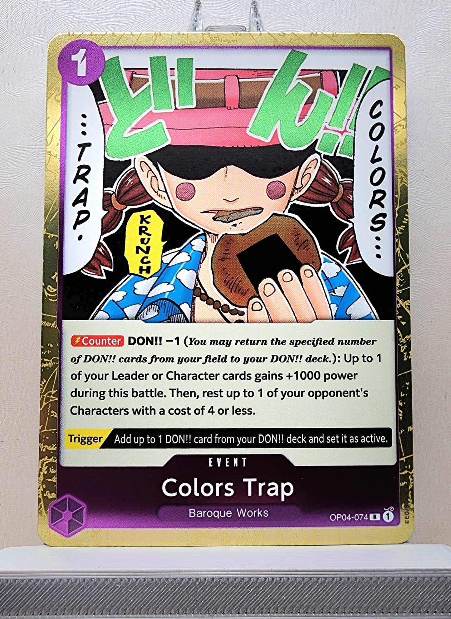 One Piece English! 1x Colors Trap (OP04-074 - Rare)