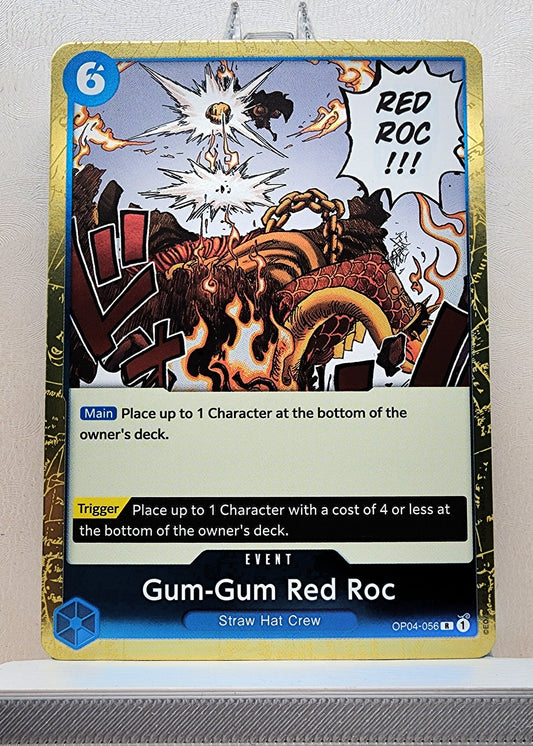 One Piece English! 1x Gum Gum Red Roc (OP04-056 - Rare)