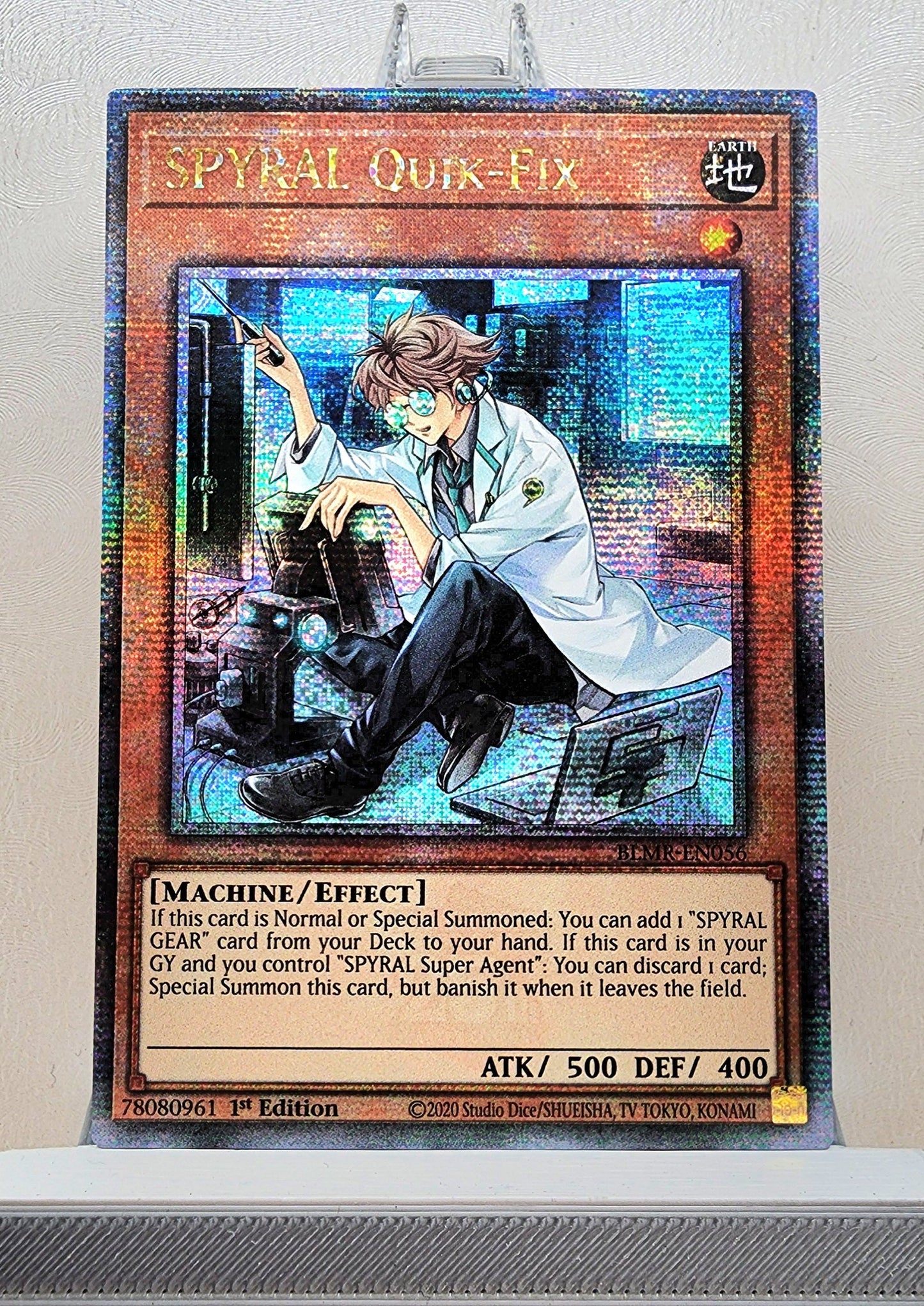 Yugioh! 1x SPYRAL Quik-Fix (BLMR - Quarter Century Secret Rare) 1st Edition