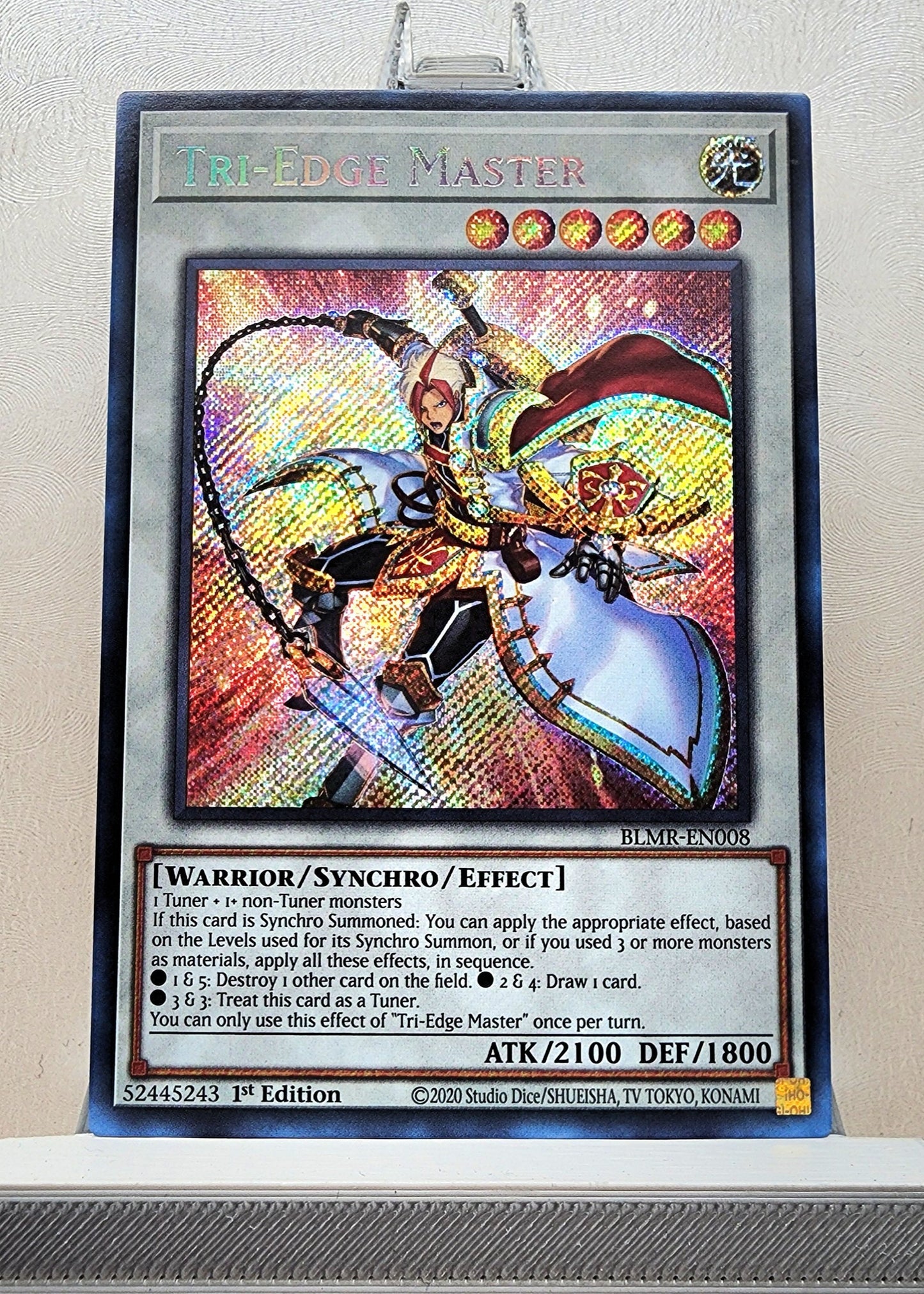 Yugioh! 1x Tri-Edge Master (BLMR - Secret Rare) 1st Edition