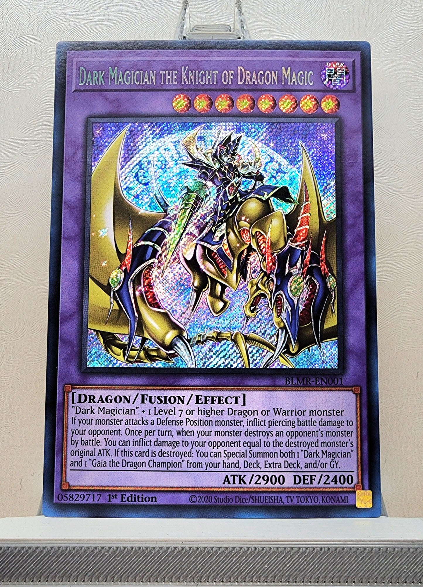 Yugioh! 1x Dark Magician the Knight of Dragon Magic (BLMR - Secret Rare) 1st Edition