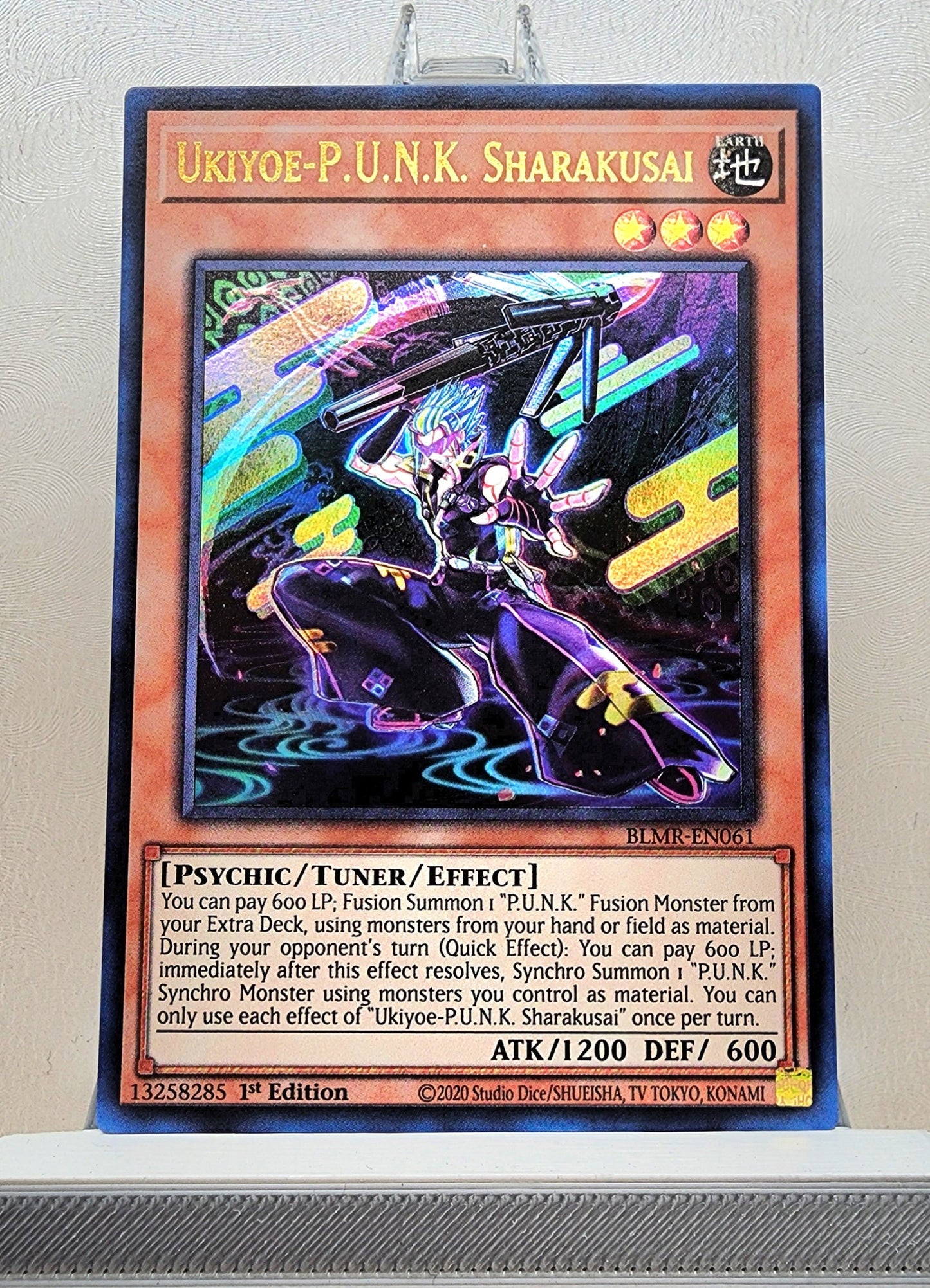 Yugioh! 1x Ukiyoe-P.U.N.K. Sharakusai (BLMR - Ultra Rare) 1st Edition