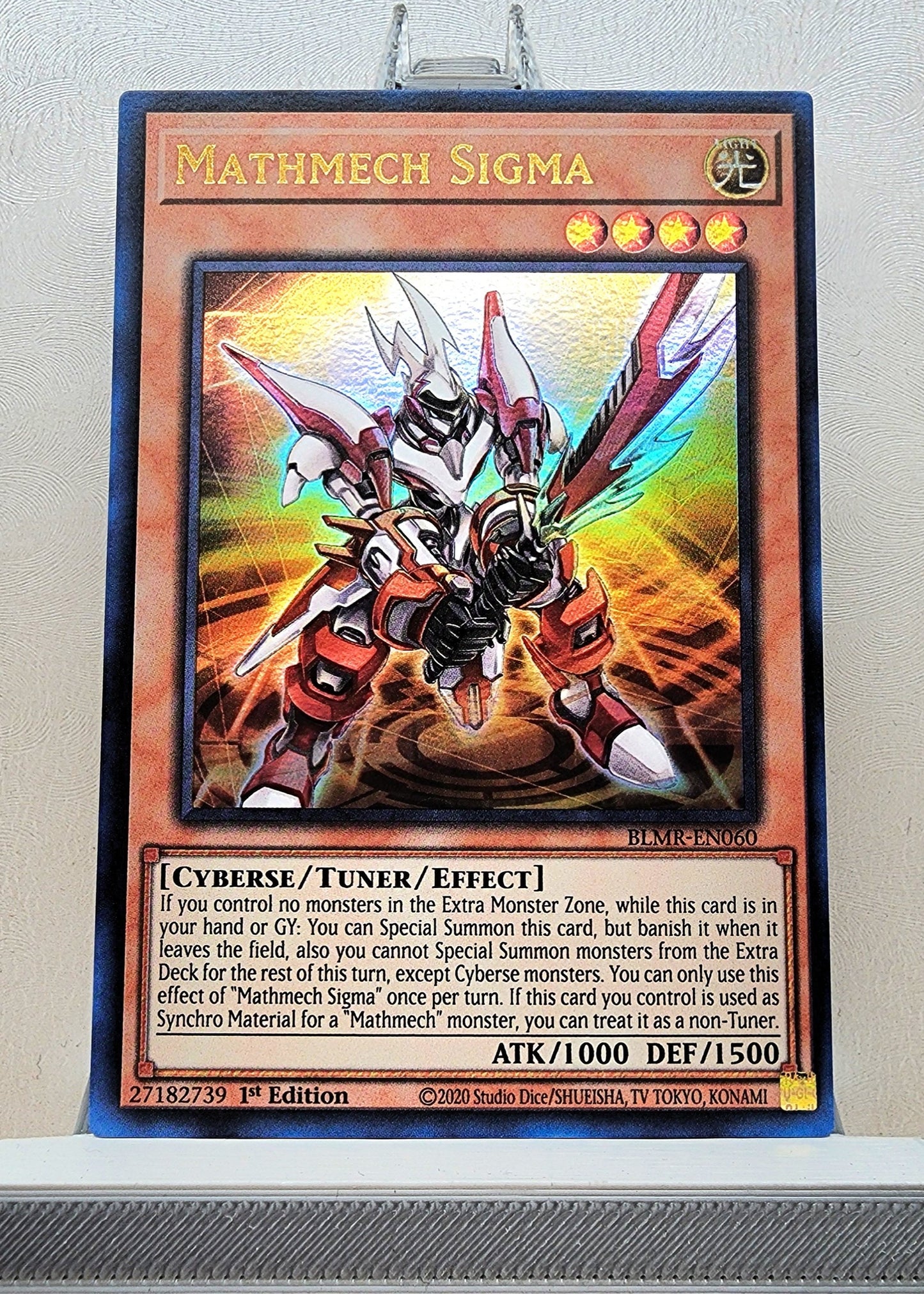 Yugioh! 1x Mathmech Sigma (BLMR - Ultra Rare) 1st Edition