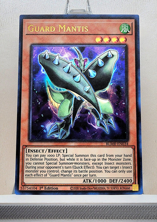 Yugioh! 1x Guard Mantis (BLMR - Ultra Rare) 1st Edition