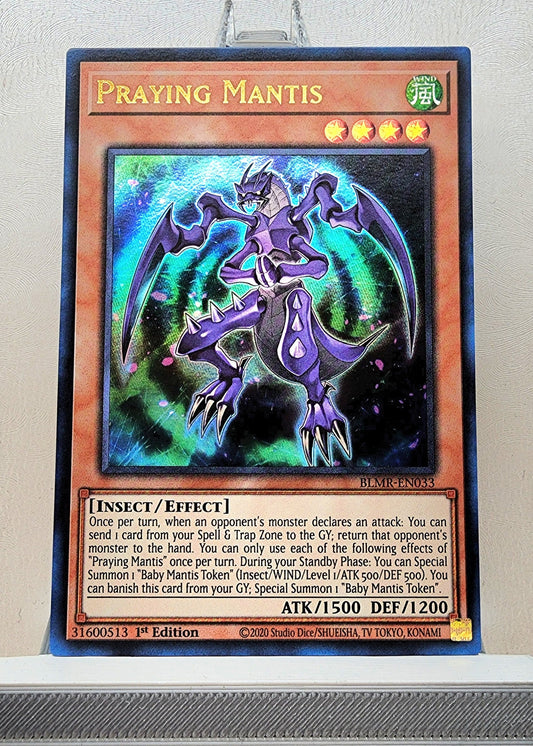 Yugioh! 1x Praying Mantis (BLMR - Ultra Rare) 1st Edition