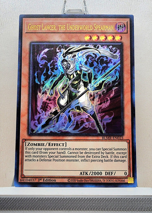 Yugioh! 1x Ghost Lancer, the Underworld Spearman (BLMR - Ultra Rare) 1st Edition