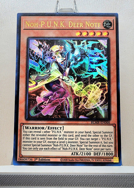 Yugioh! 1x Noh-P.U.N.K. Deer Note (BLMR - Ultra Rare) 1st Edition