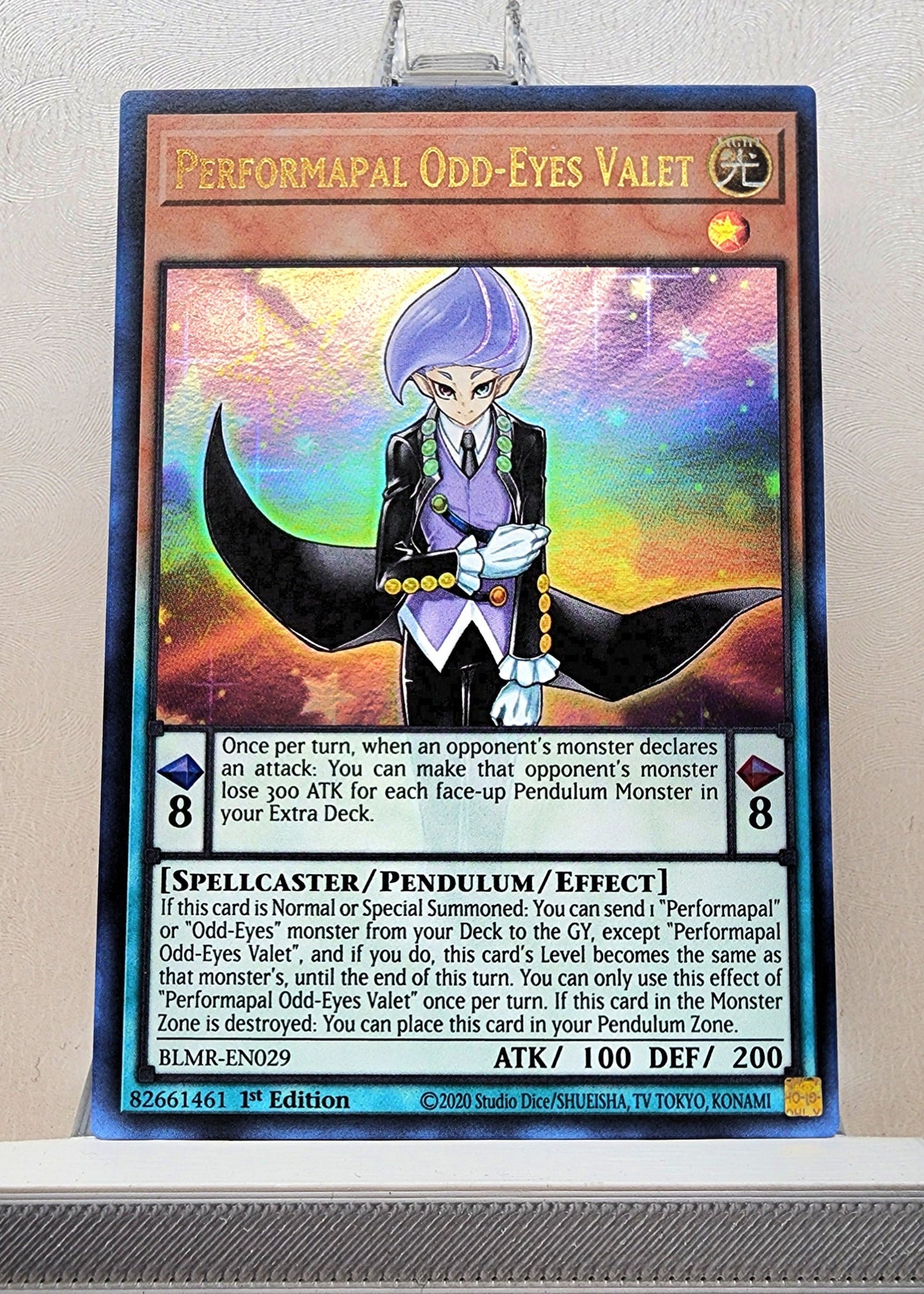 Yugioh! 1x Performapal Odd-Eyes Valet (BLMR - Ultra Rare) 1st Edition