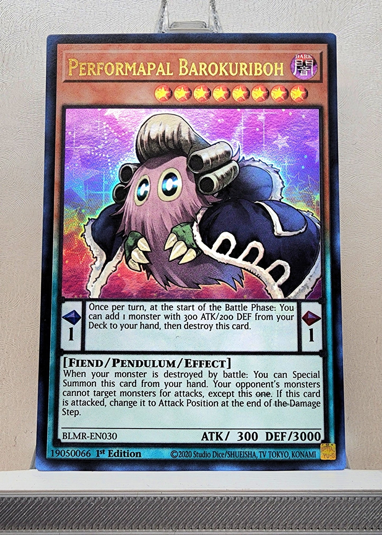 Yugioh! 1x Performapal Barokuriboh (BLMR - Ultra Rare) 1st Edition