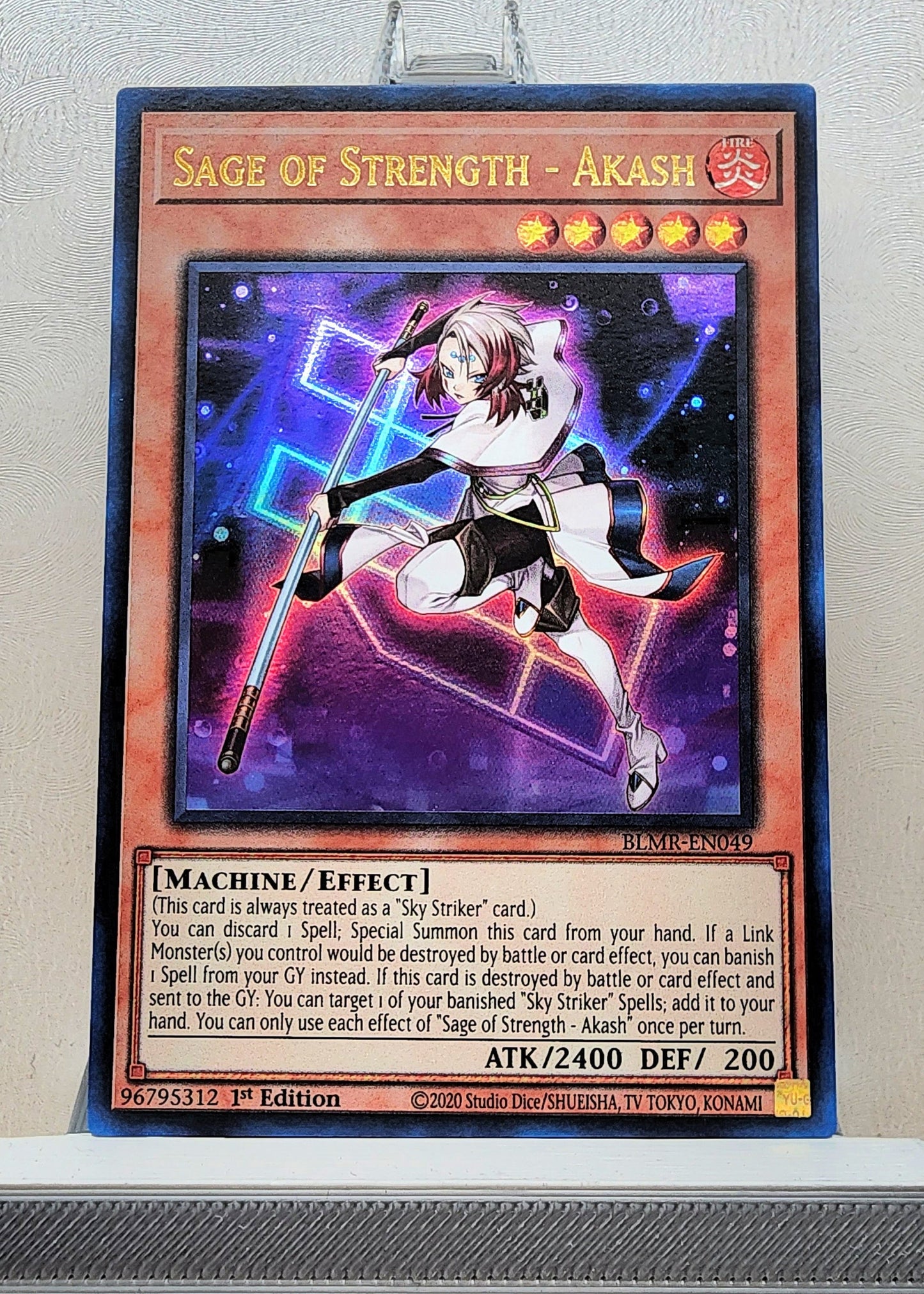 Yugioh! 1x Sage of Strength - Akash (BLMR - Ultra Rare) 1st Edition