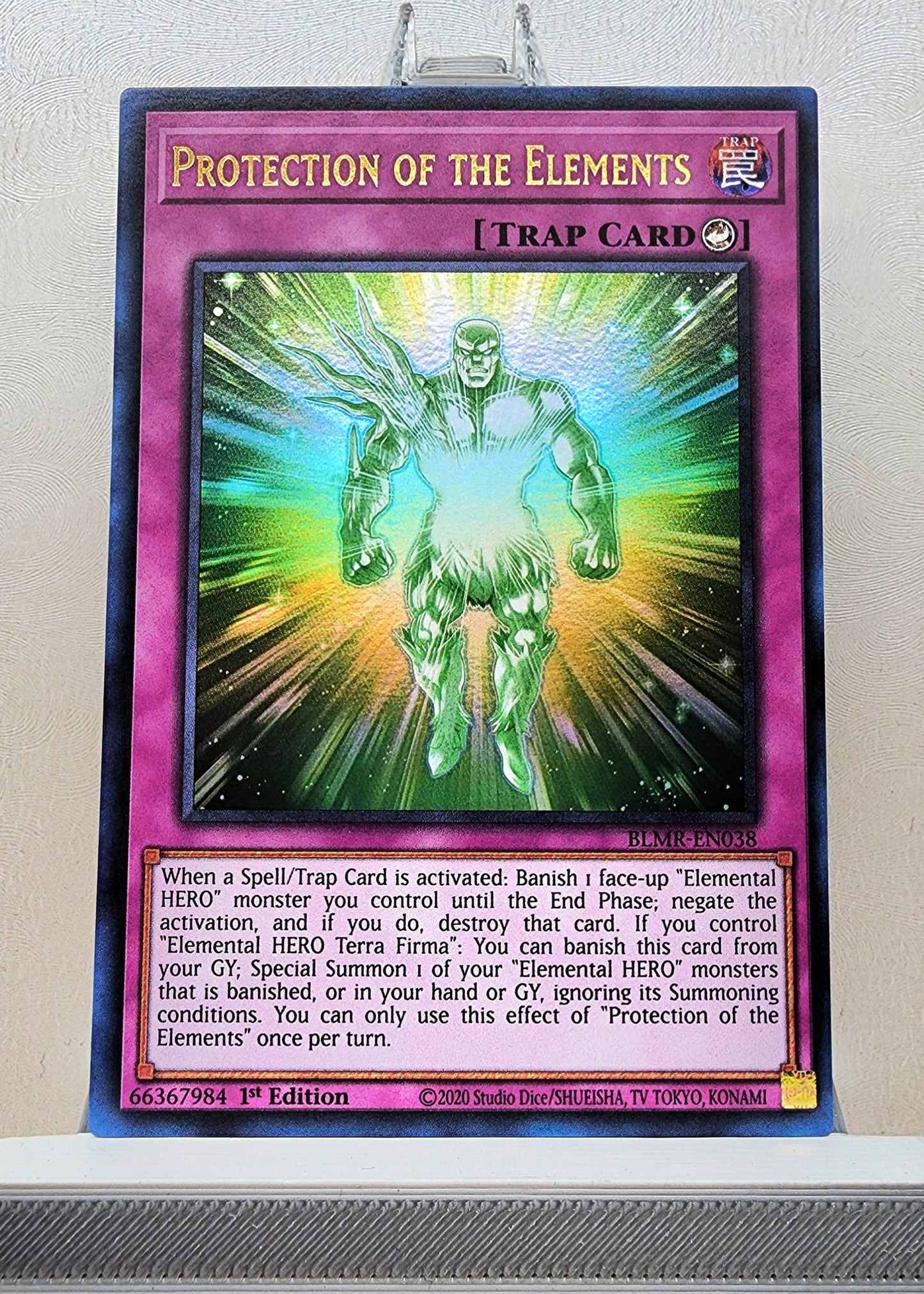 Yugioh! 1x Protection of the Elements (BLMR - Ultra Rare) 1st Edition