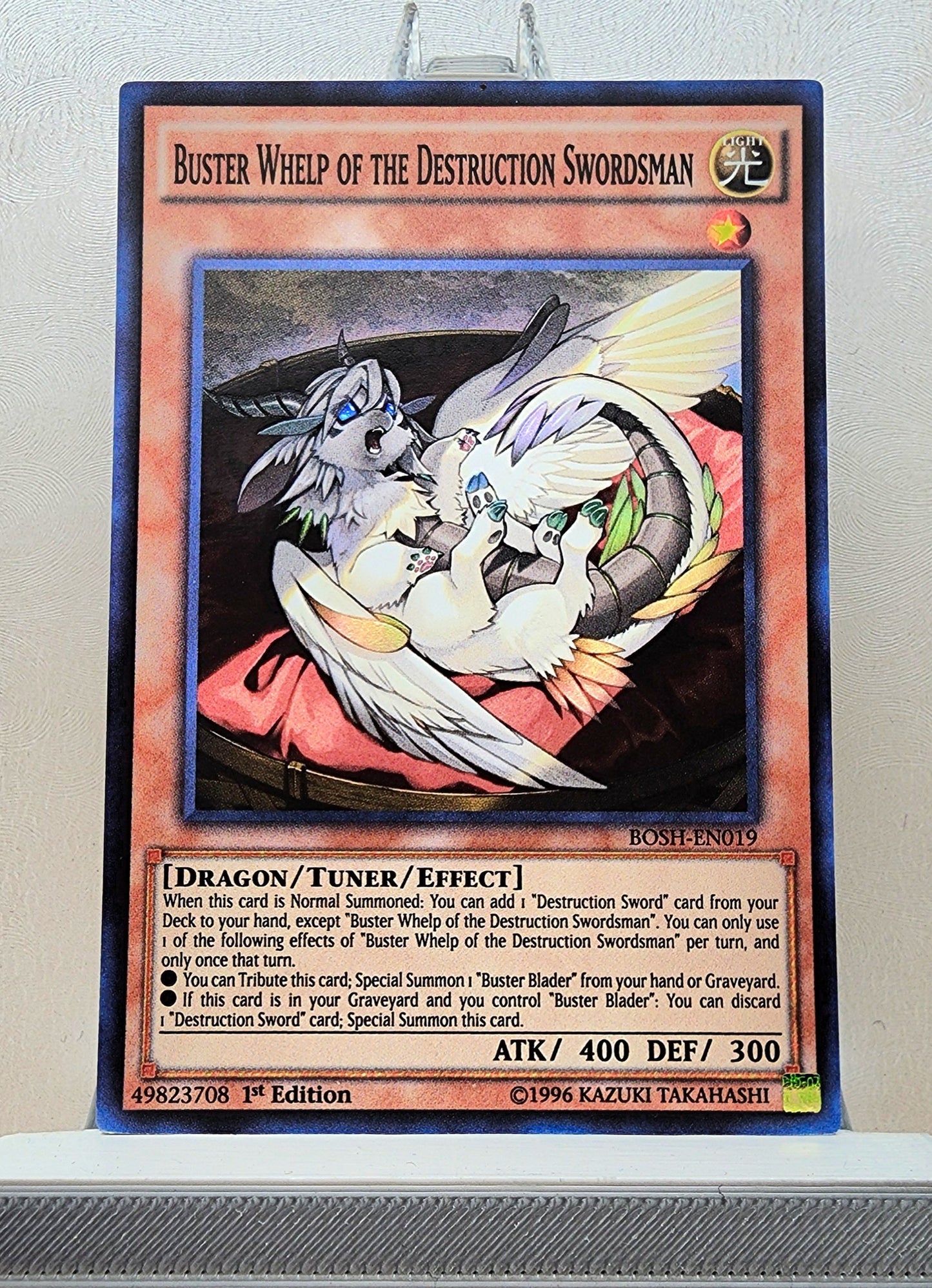 Yugioh! 1x Buster Whelp of the Destruction Swordsman (BOSH - Super Rare) 1st Edition