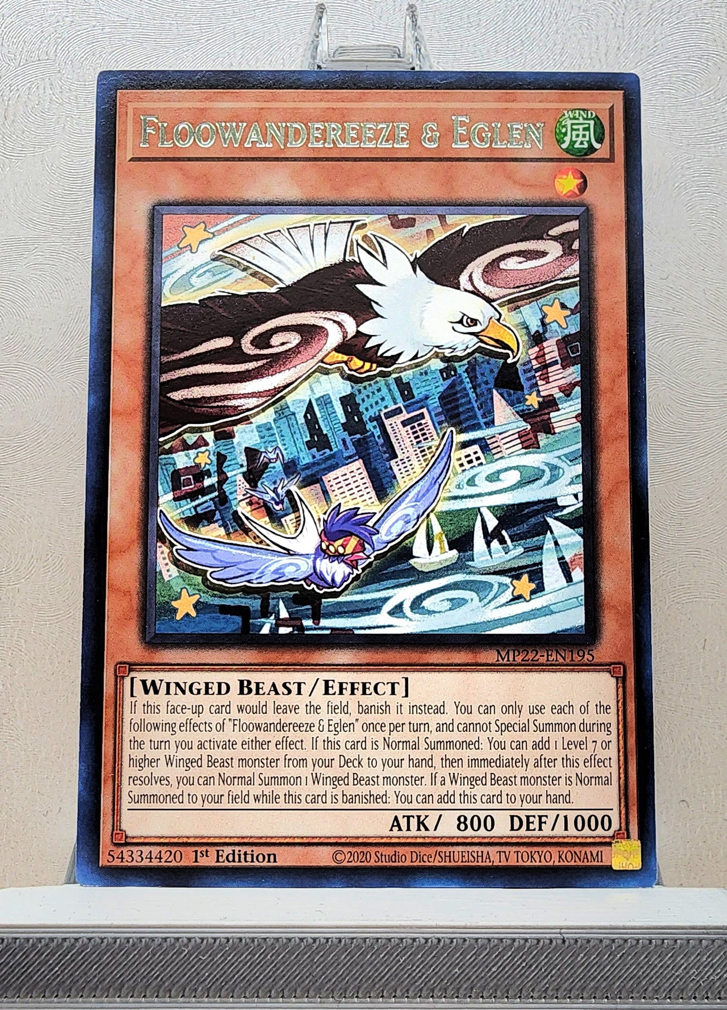 Yugioh! 1x Floowandereeze & Eglen (MP22 - Rare) 1st Edition