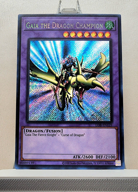 Yugioh! 1x Gaia the Dragon Champion 25th Anniversary (LOB - Secret Rare) Unli Edition