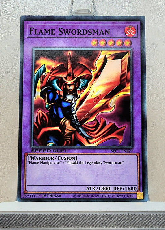 Yugioh! 1x Flame Swordsman (SBC1 - Common) 1st Edition