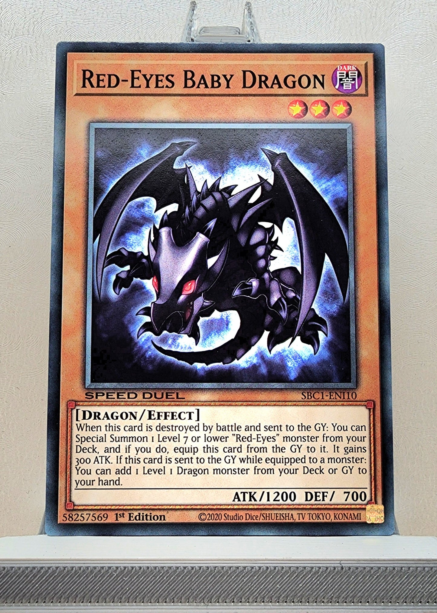 Yugioh! 1x Red Eyes Baby Dragon (SBC1 - Common) 1st Edition