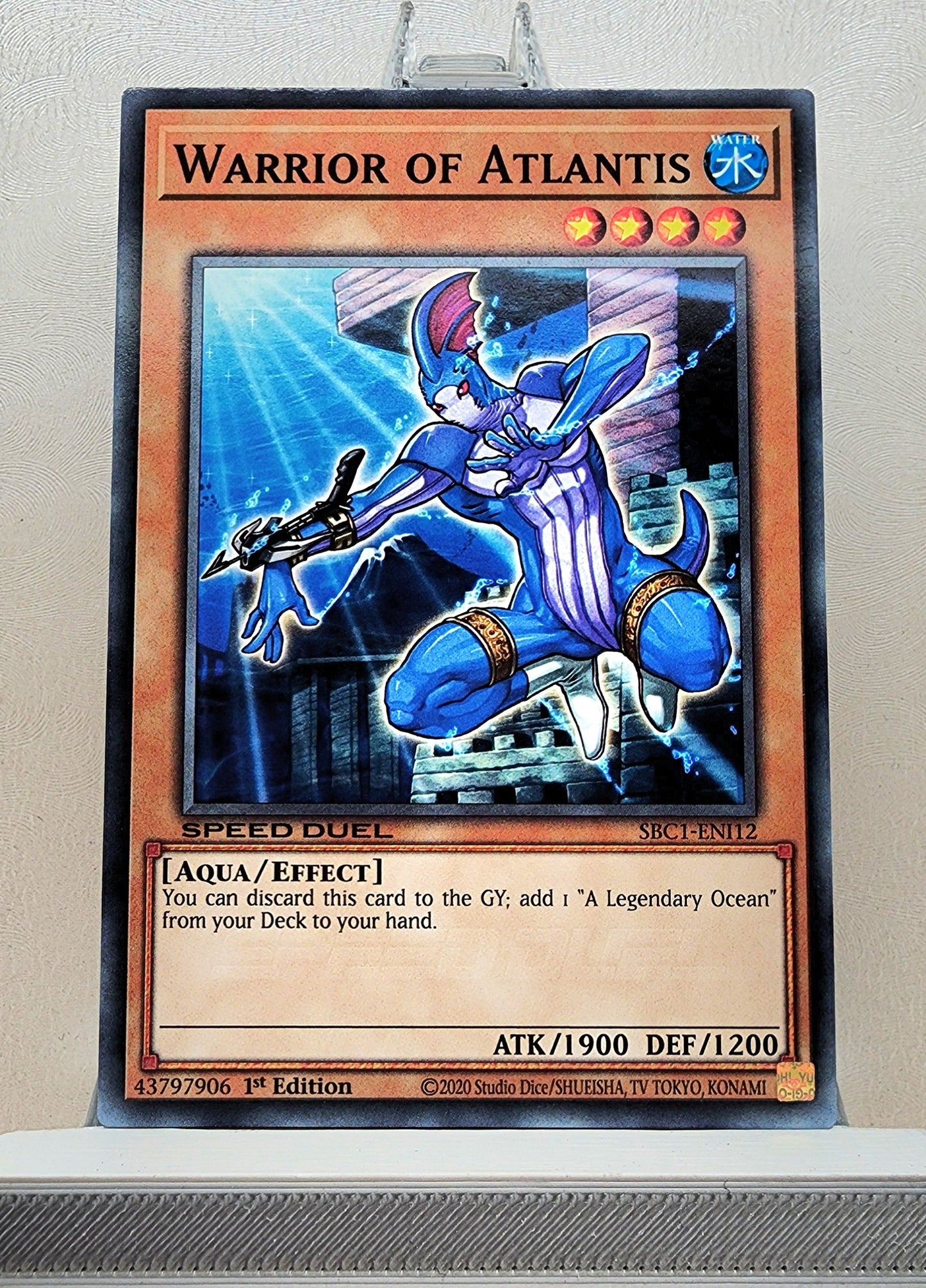 Yugioh! 1x Warrior of Atlantis (SBC1 - Common) 1st Edition