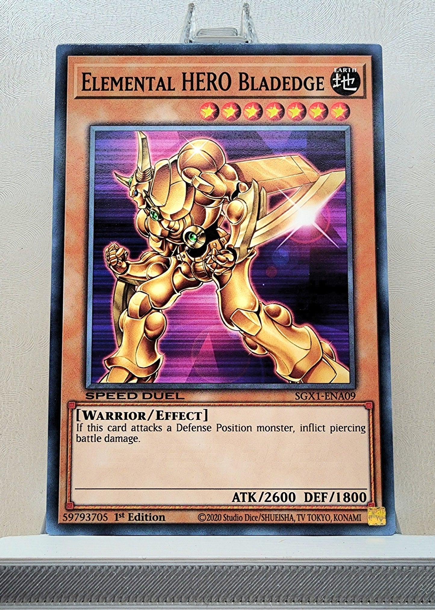 Yugioh! 1x Elemental HERO Bladedge (SGX1/SGX2 - Common) 1st Edition