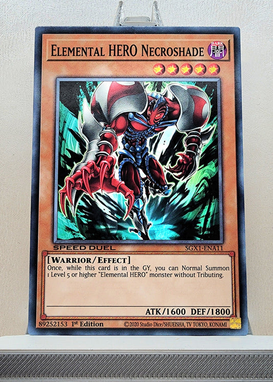 Yugioh! 1x Elemental HERO Necroshade (SGX1 - Common) 1st Edition