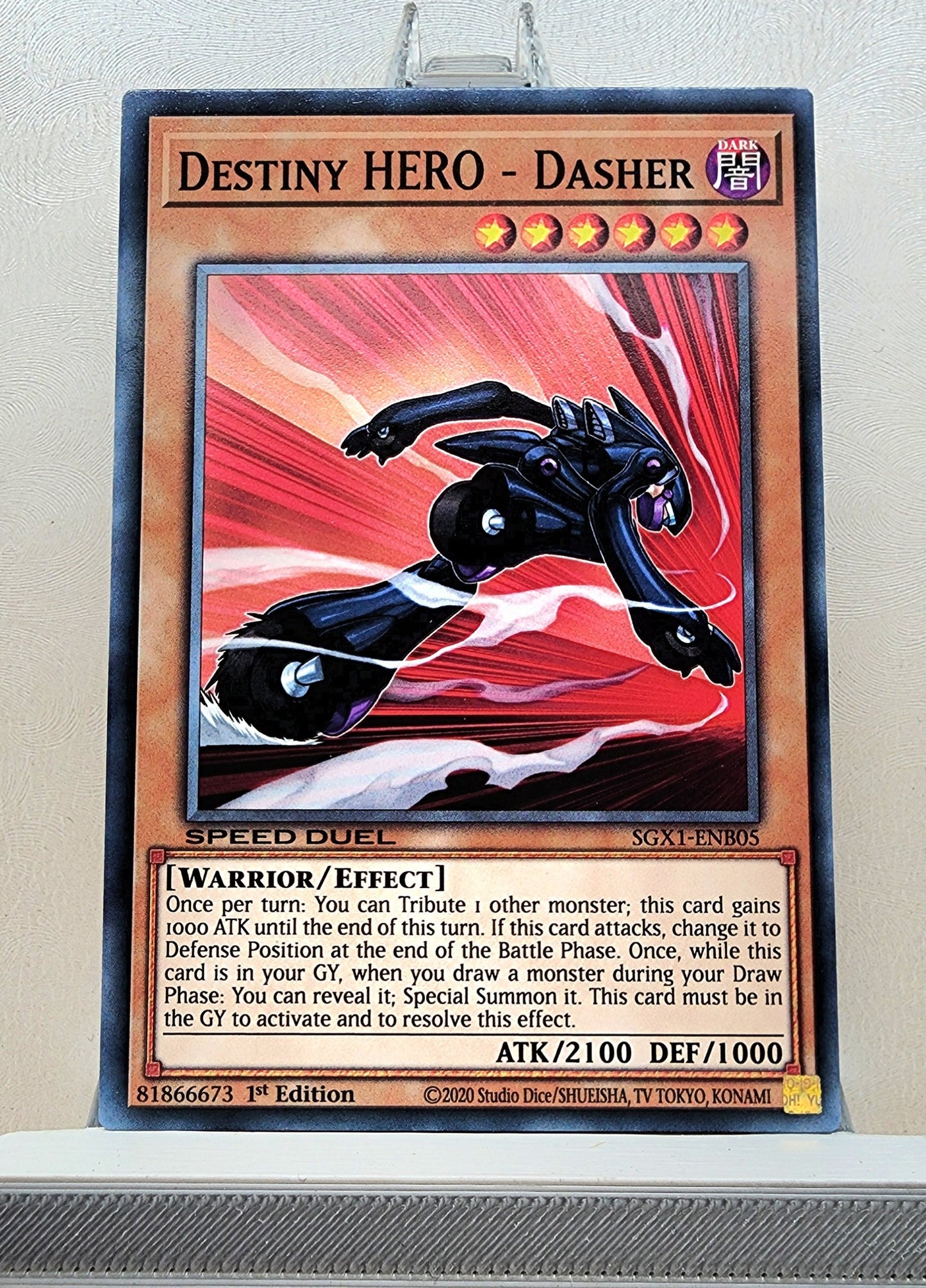 Yugioh! 1x Destiny HERO - Dasher (SGX1 - Common) 1st Edition