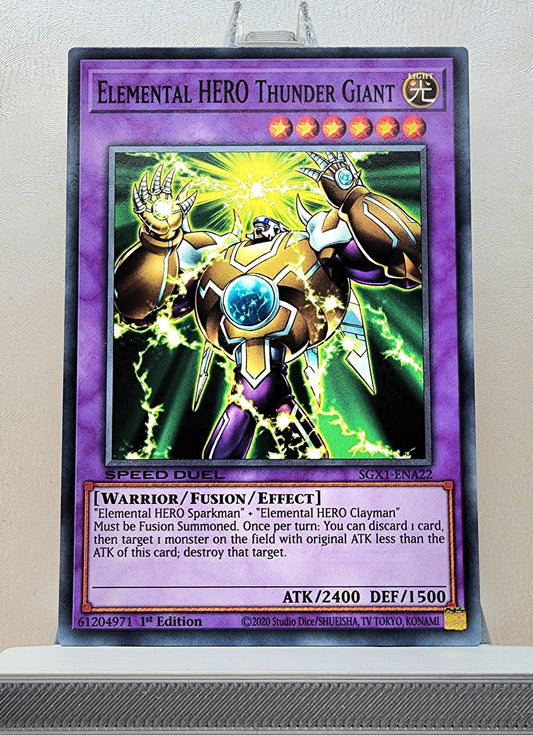 Yugioh! 1x Elemental HERO Thunder Giant (SGX1 - Common) 1st Edition