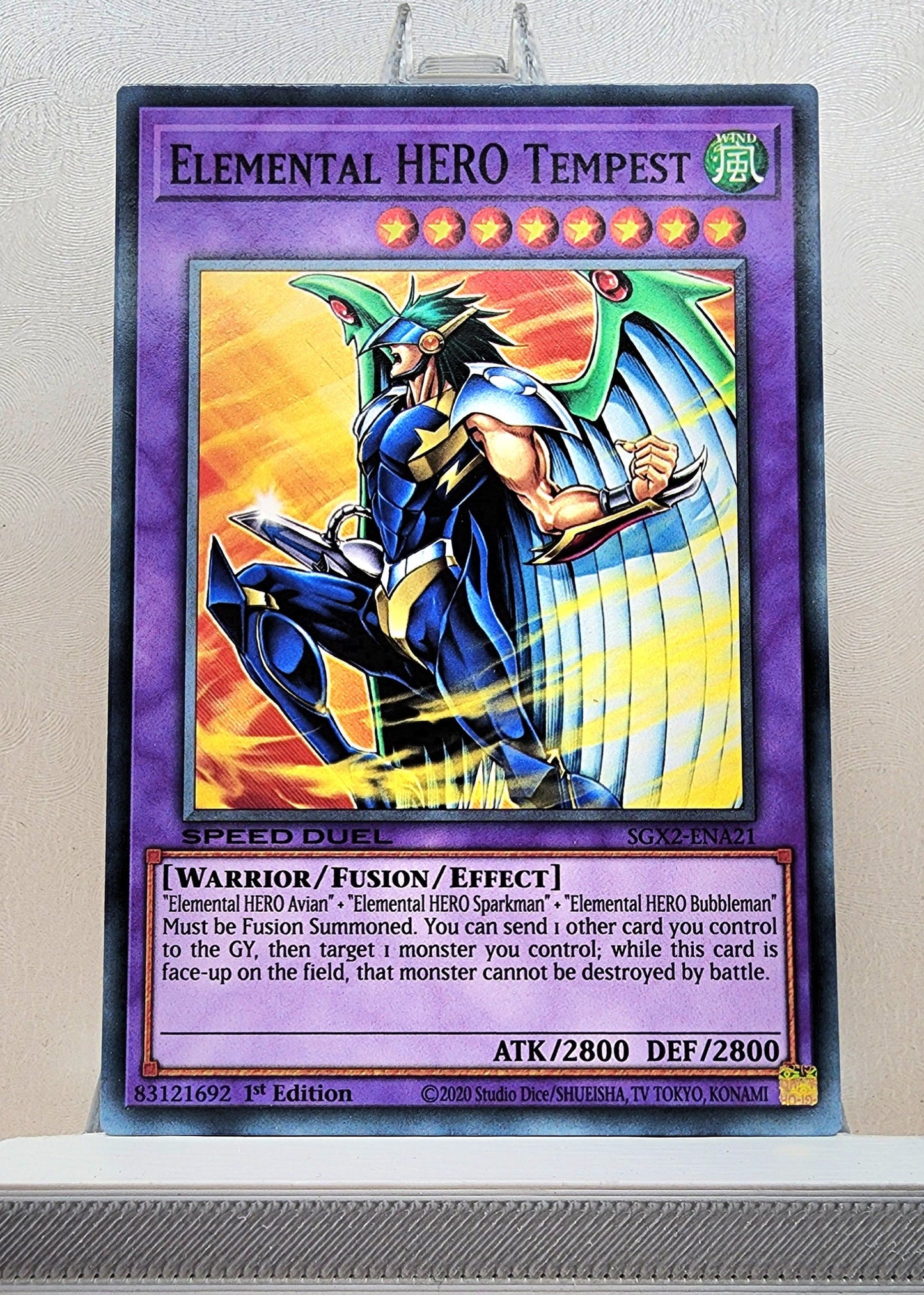 Yugioh! 1x Elemental Hero Tempest (SGX2 - Common) 1st Edition