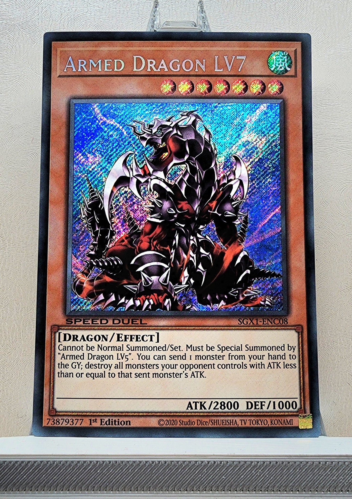 Yugioh! 1x Armed Dragon LV7 (SGX1 - Secret Rare) 1st Edition