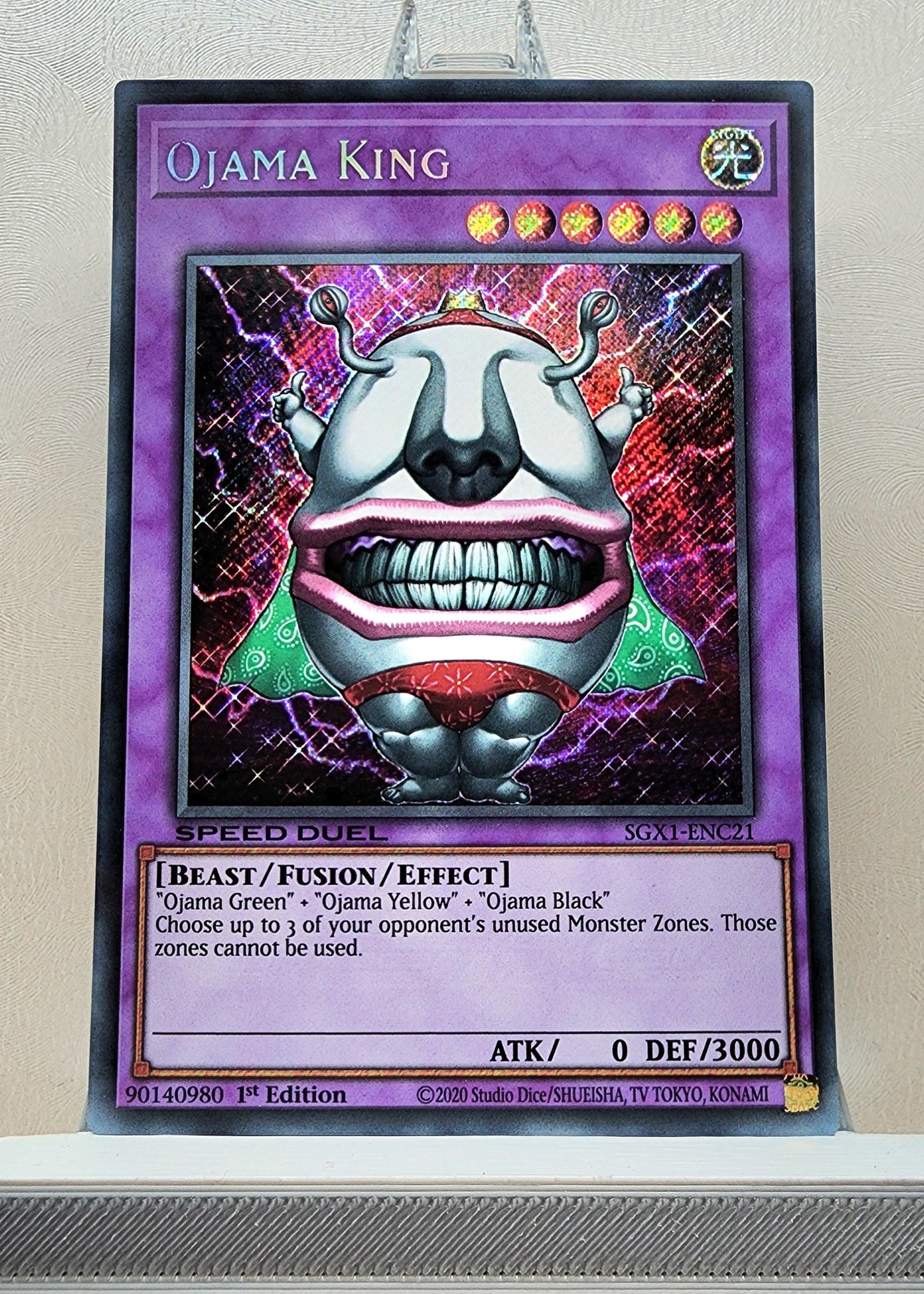 Yugioh! 1x Ojama King (SGX1 - Secret Rare) 1st Edition