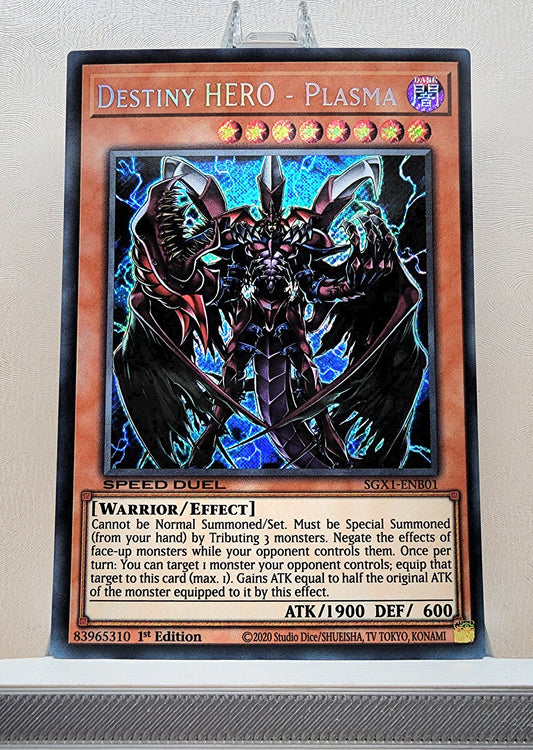 Yugioh! 1x Destiny HERO - Plasma (SGX1 - Secret Rare) 1st Edition