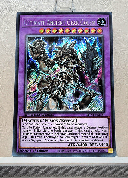 Yugioh! 1x Ultimate Ancient Gear Golem (SGX1 - Secret Rare) 1st Edition