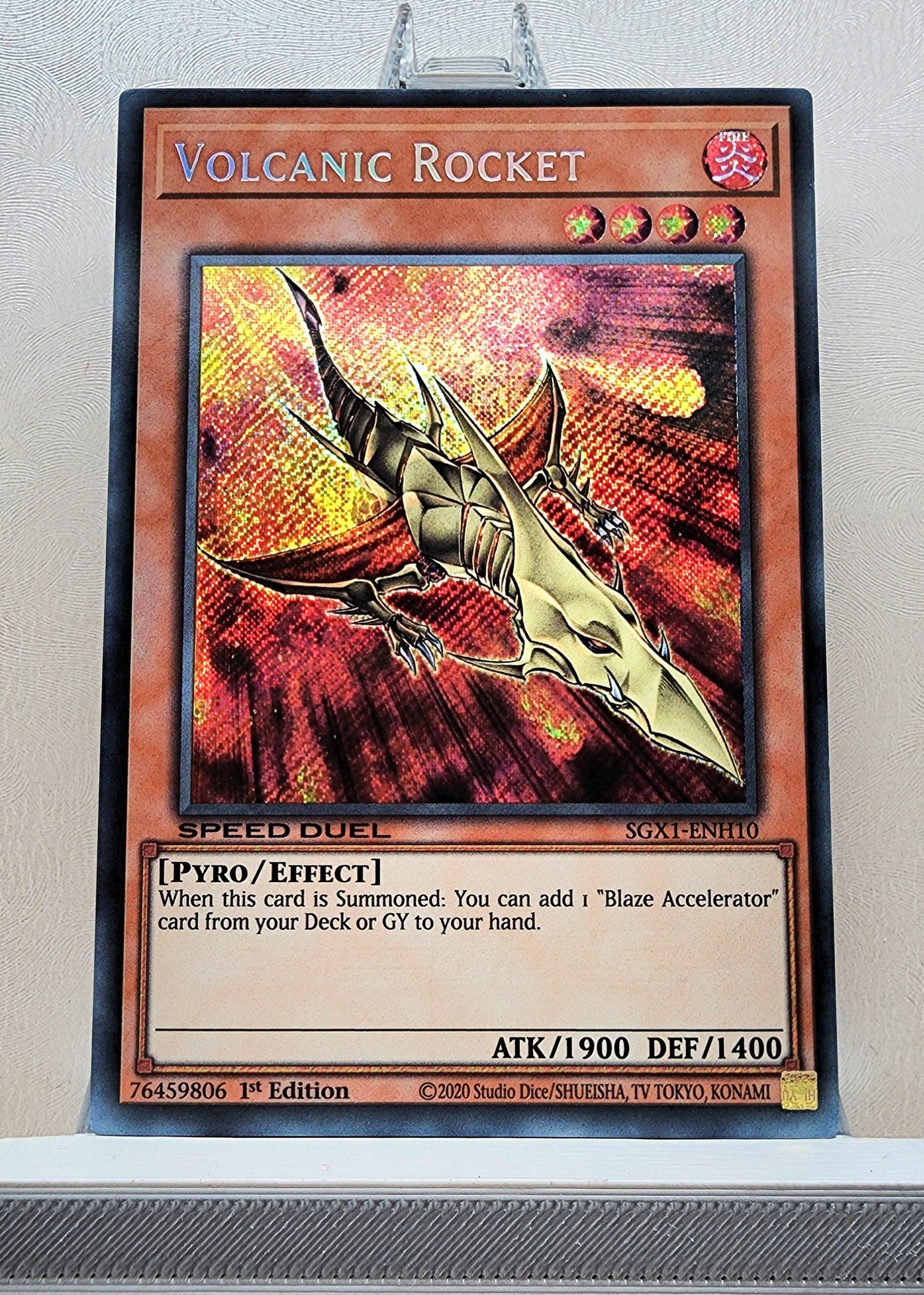 Yugioh! 1x Volcanic Rocket (SGX1 - Secret Rare) 1st Edition