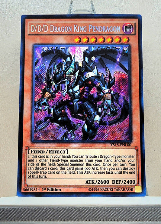 Yugioh! 1x D/D/D Dragon King Pendragon (YS15 - Secret Rare) 1st Edition