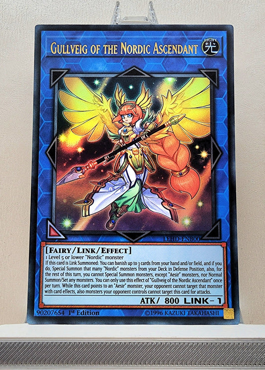 Yugioh! 1x Gullveig, the Nordic Ascendant (LEHD - Ultra Rare) 1st Edition