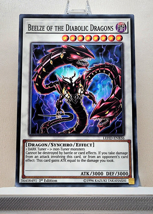 Yugioh! 1x Beelze of the Diabolic Dragons (LEHD - Common) 1st Edition