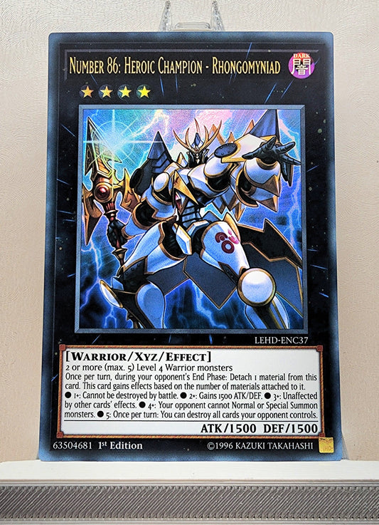 Yugioh! 1x Number 86: Heroic Champion - Rhongomyniad (LEHD - Ultra Rare) 1st Edition