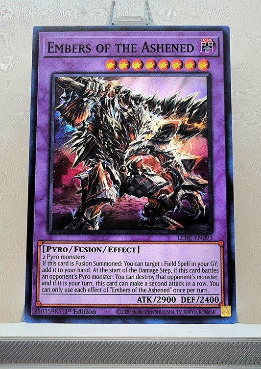 Yugioh! 1x Embers of the Ashened (LEDE - Super Rare) 1st Edition