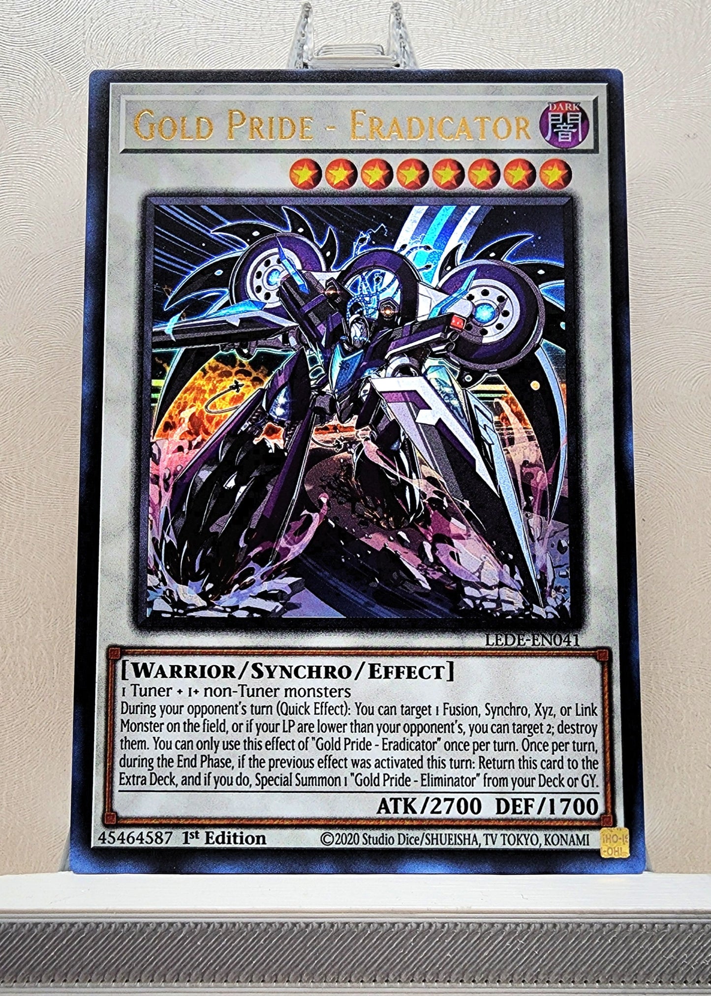 Yugioh! 1x Gold Pride - Eradicator (LEDE - Ultra Rare) 1st Edition