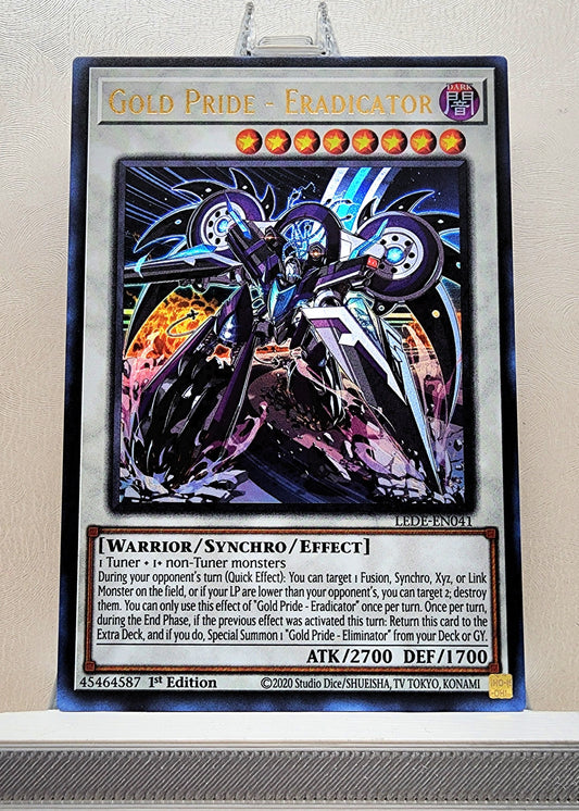 Yugioh! 1x Gold Pride - Eradicator (LEDE - Ultra Rare) 1st Edition