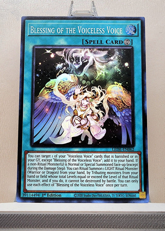 Yugioh! 1x Blessing of the Voiceless Voice (LEDE - Super Rare) 1st Edition