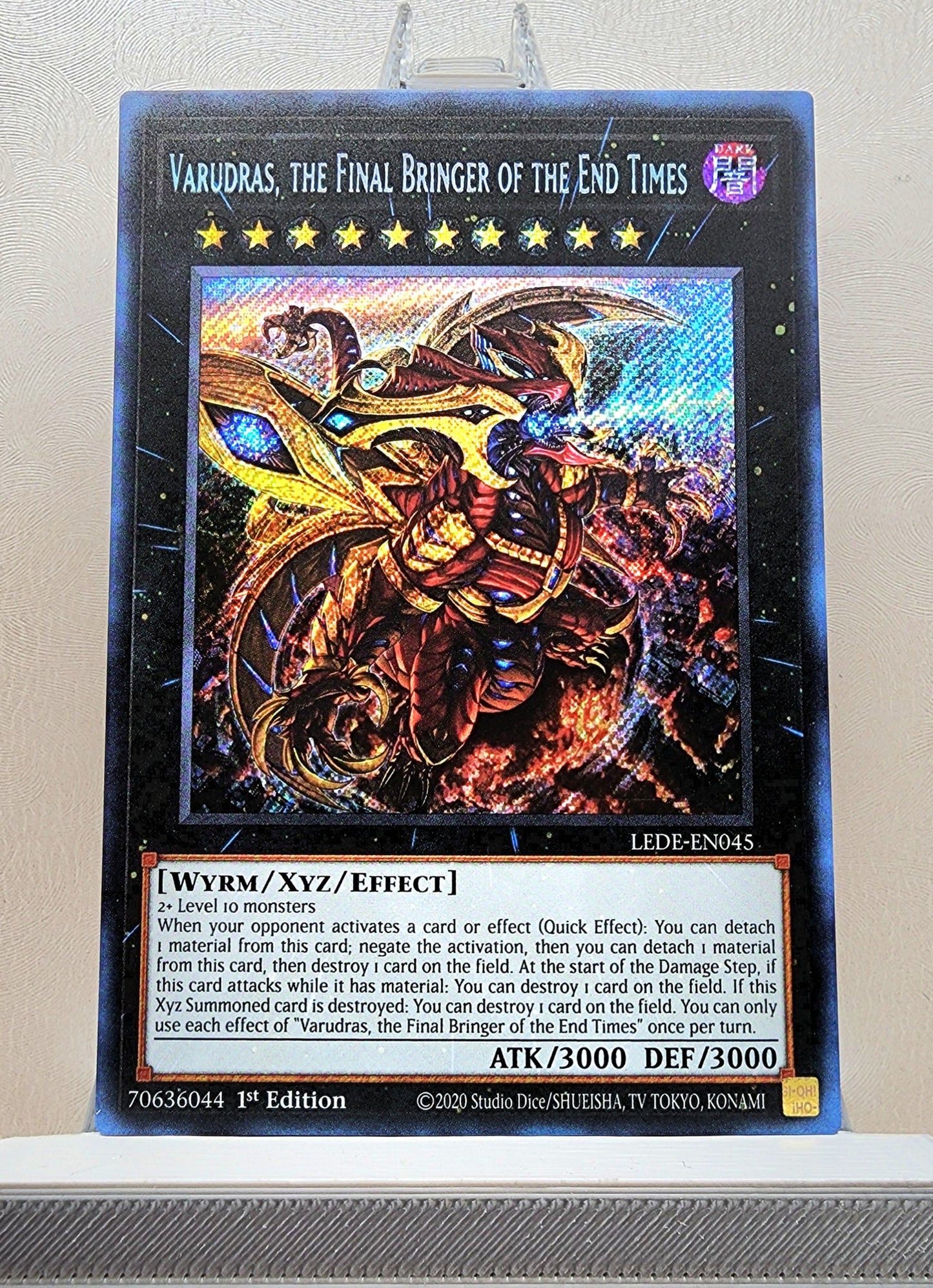 Yugioh! 1x Varudras, the Final Bringer of the End Times (LEDE - Secret Rare) 1st Edition